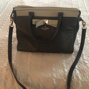 Kate Spade soft leather handbag - two toned grey